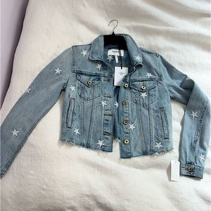 Star Denim Jacket ! | brand: pistola | blue denim with white embroidered stars